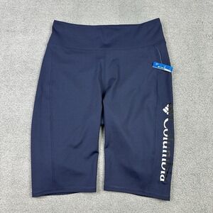 Columbia Shorts Womens Medium Blue Pull On Stretch River 1/2 Tight Outdoor New